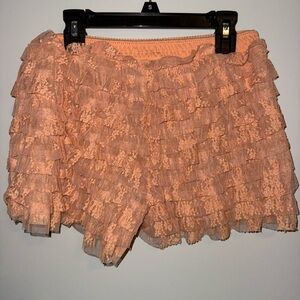 Free People intimately peach Lace Shorts